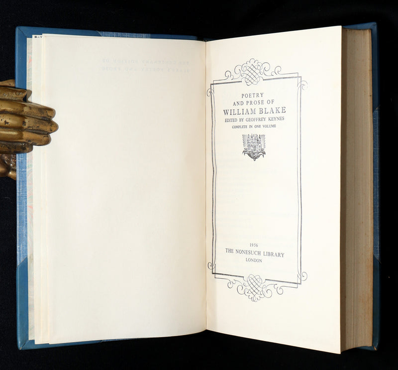 1956 Rare Bayntun Binding - Poetry and Prose of William Blake, in One Volume