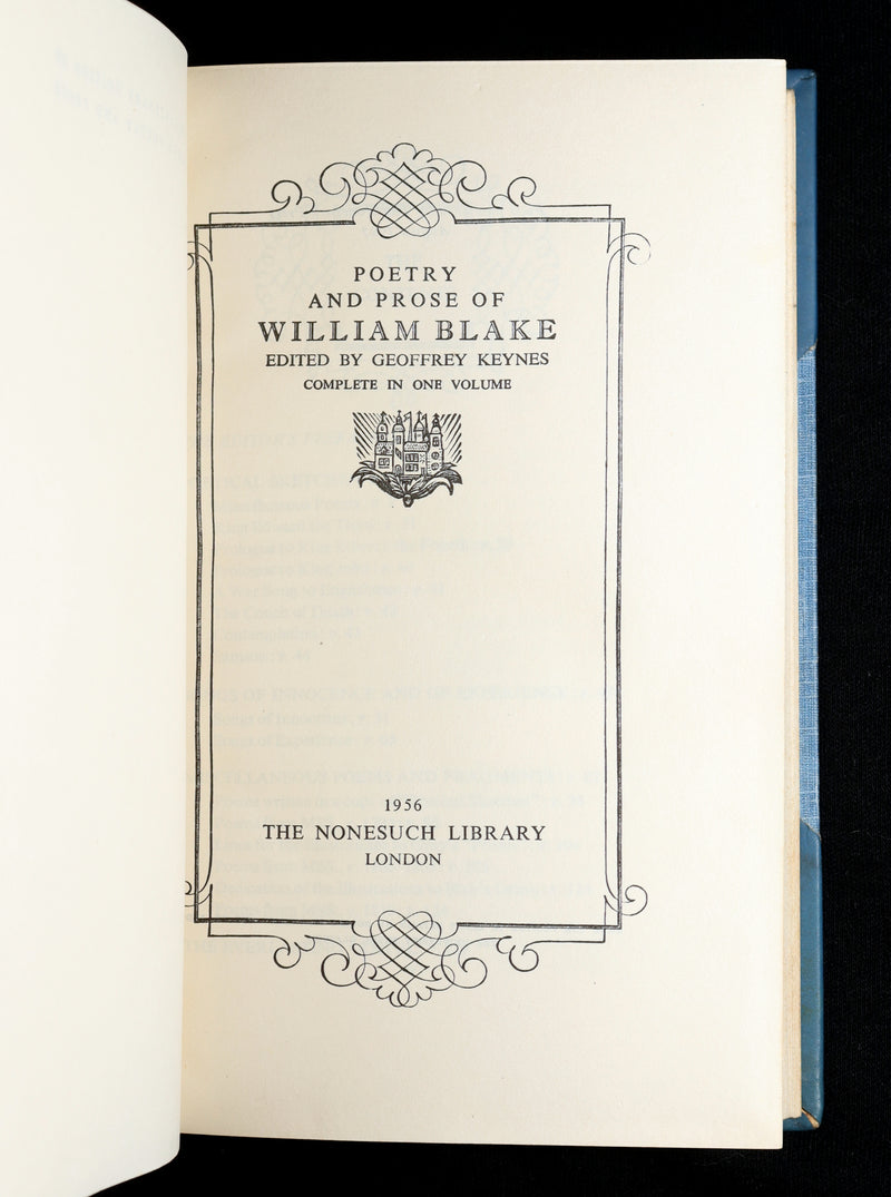 1956 Rare Bayntun Binding - Poetry and Prose of William Blake, in One Volume