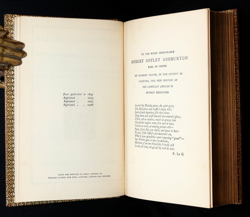 1926 Rare Luxurious Binding by Riviere - The Compleat Angler
