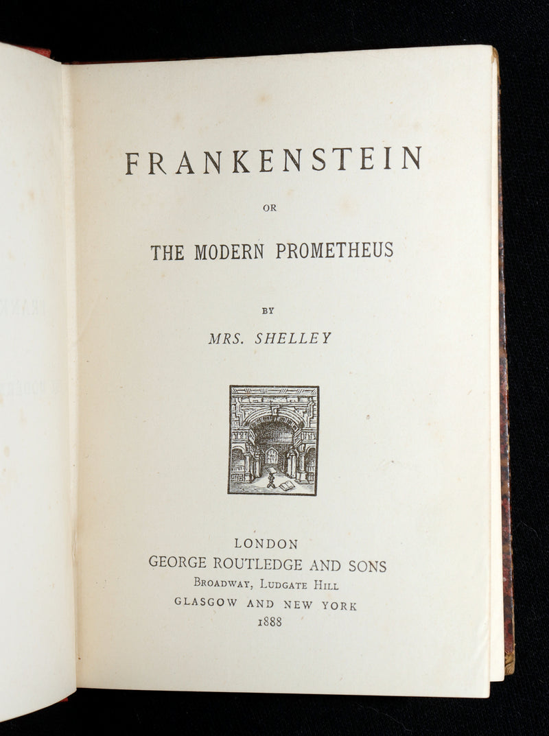 1888 Rare Book - Frankenstein or, The Modern Prometheus by Mary Shelley