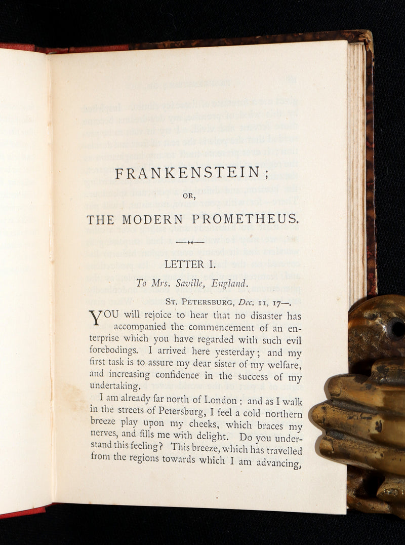 1888 Rare Book - Frankenstein or, The Modern Prometheus by Mary Shelley