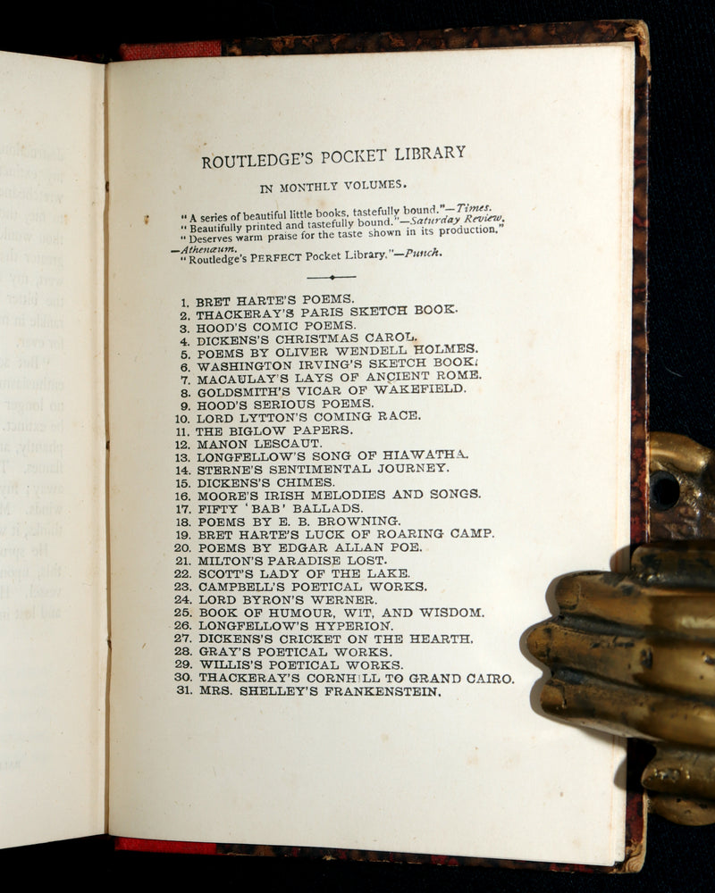 1888 Rare Book - Frankenstein or, The Modern Prometheus by Mary Shelley