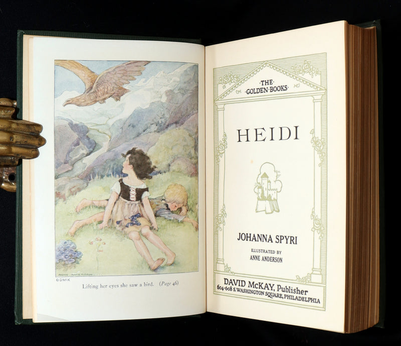 1923 First Anne Anderson Illustrated Edition - Heidi by Johanna Spyri