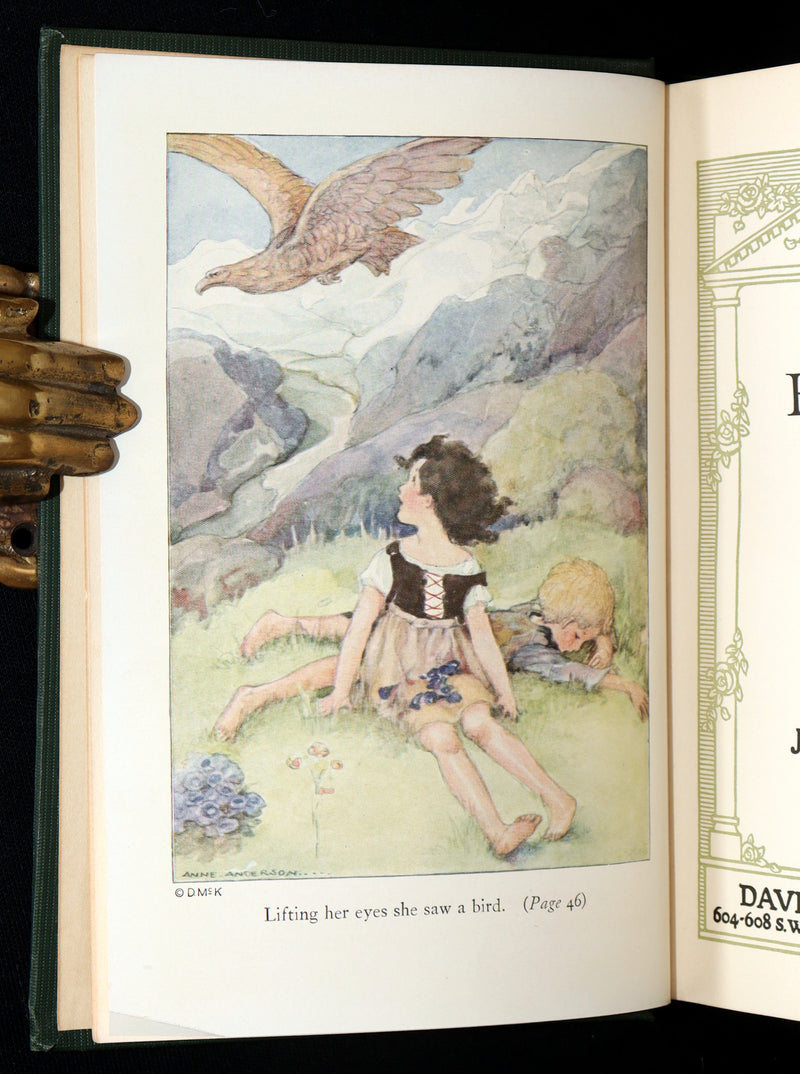 1923 First Anne Anderson Illustrated Edition - Heidi by Johanna Spyri