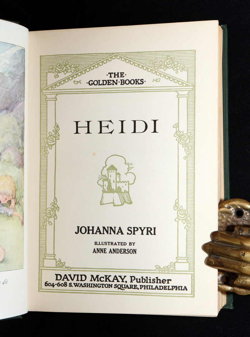 1923 First Anne Anderson Illustrated Edition - Heidi by Johanna Spyri