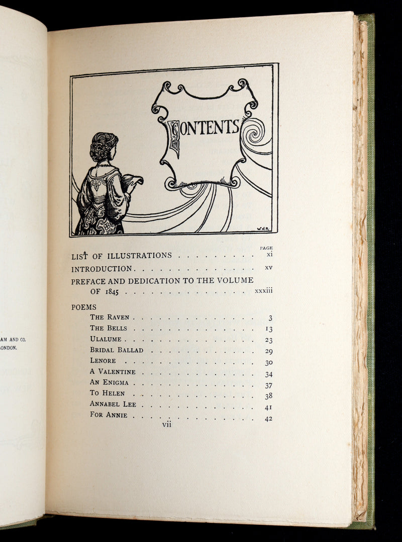1900 First W. Heath Robinson illustrated Edition - The Poems of Edgar Allan Poe