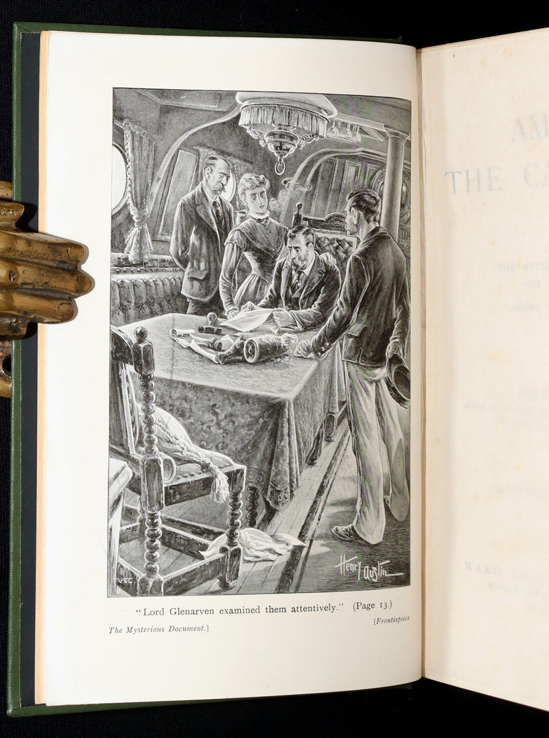 1890 Rare Book - Among the Cannibals and The Mysterious Document by Jules Verne