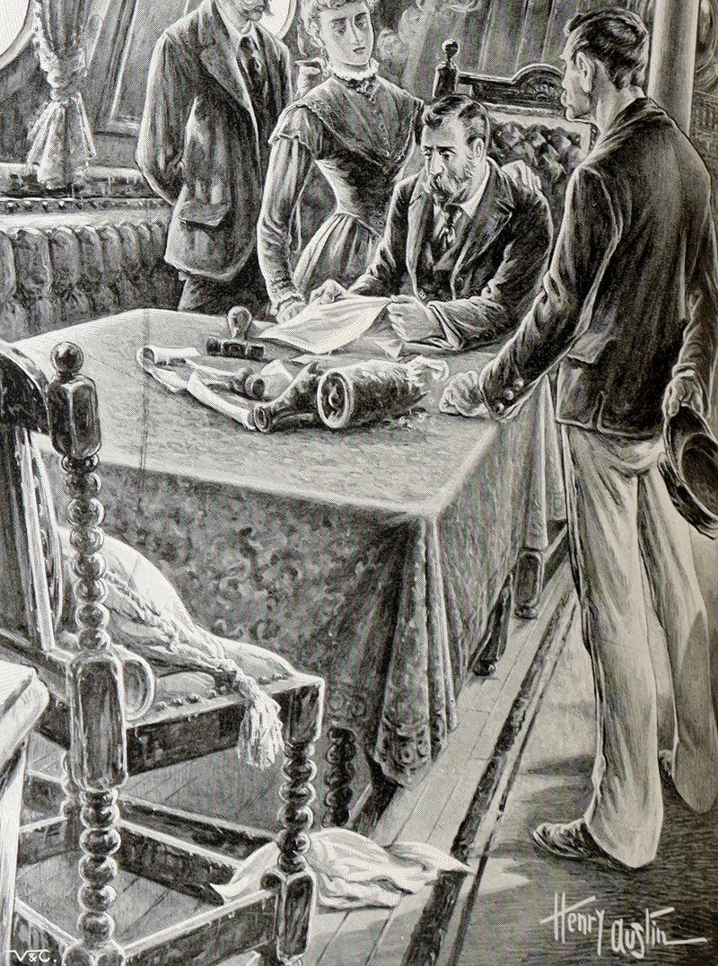 1890 Rare Book - Among the Cannibals and The Mysterious Document by Jules Verne