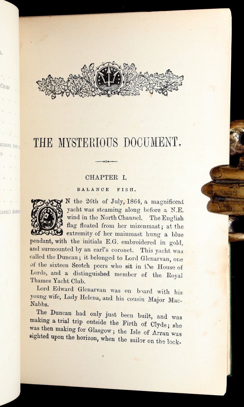 1890 Rare Book - Among the Cannibals and The Mysterious Document by Jules Verne