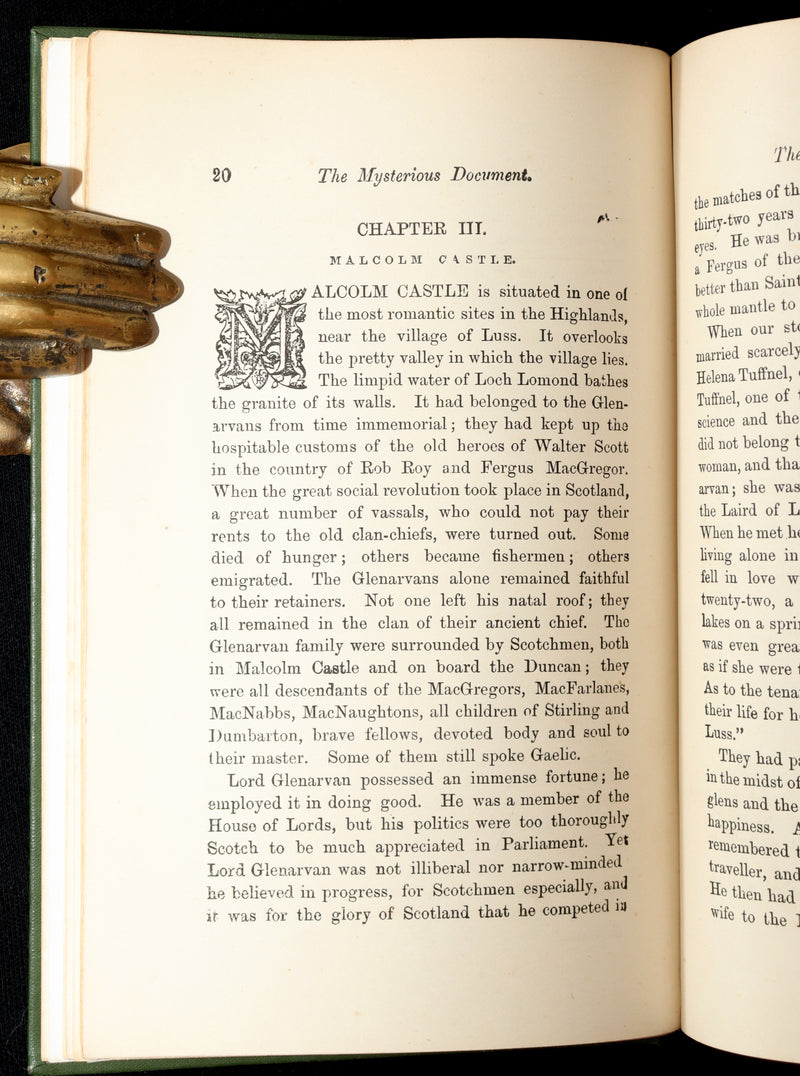 1890 Rare Book - Among the Cannibals and The Mysterious Document by Jules Verne