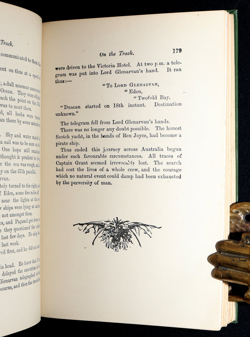 1890 Rare Book - Among the Cannibals and The Mysterious Document by Jules Verne