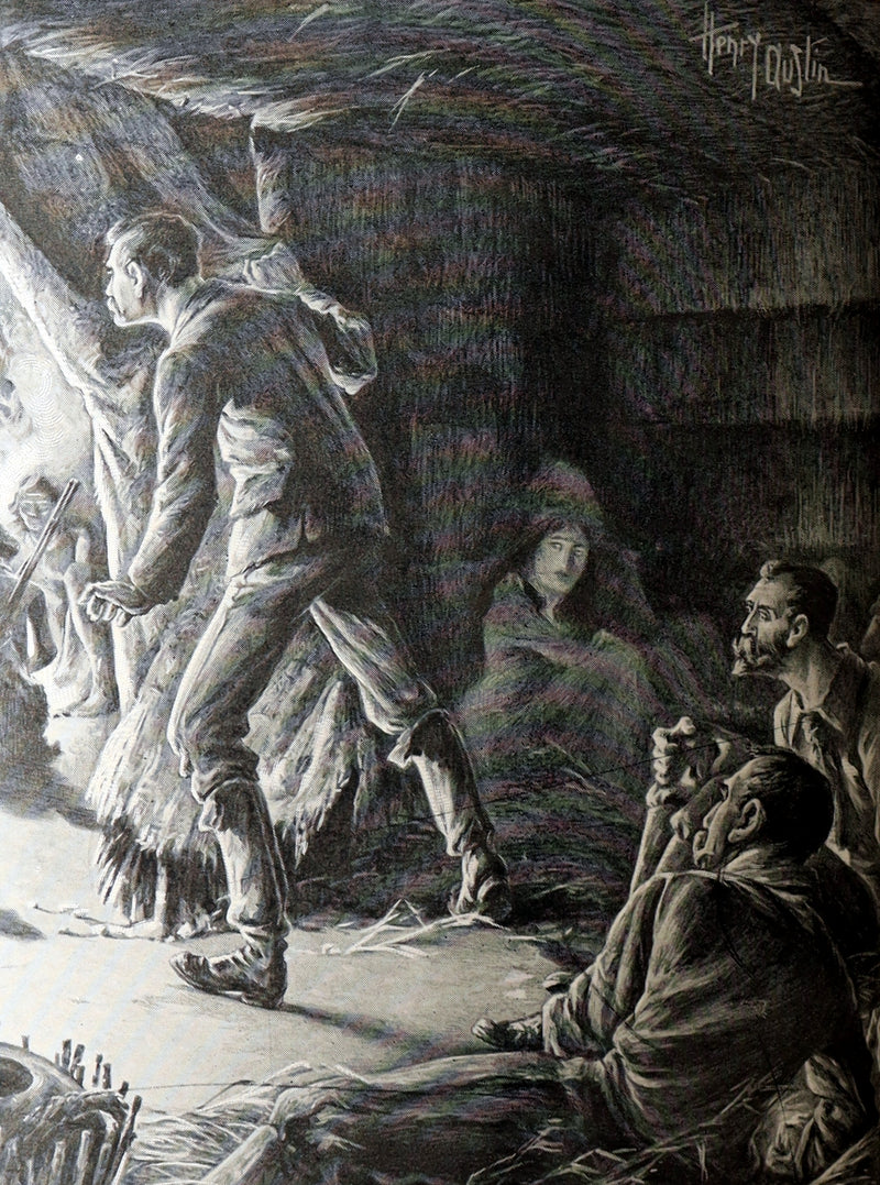 1890 Rare Book - Among the Cannibals and The Mysterious Document by Jules Verne