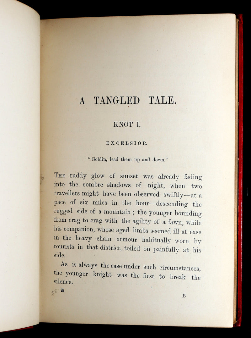 1885 Rare Book - A Tangled Tale by Lewis Carroll, illustrated by Arthur B. Frost