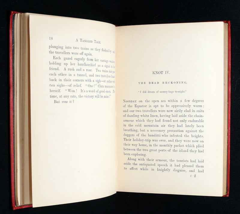 1885 Rare Book - A Tangled Tale by Lewis Carroll, illustrated by Arthur B. Frost