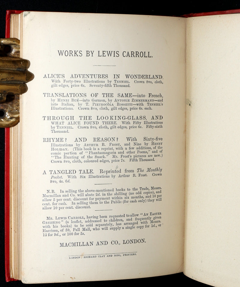 1885 Rare Book - A Tangled Tale by Lewis Carroll, illustrated by Arthur B. Frost