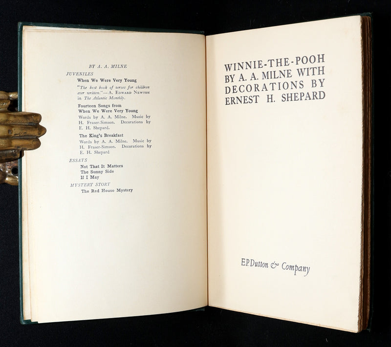 1926 Rare First Edition - Winnie-The-Pooh Illustrated by Ernest Shepard