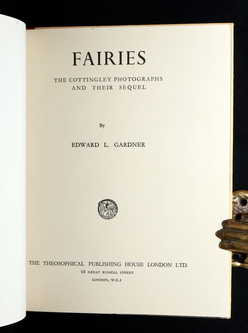 1957 Rare Book - Fairies, The Cottingley Photographs by Edward L. Gardner