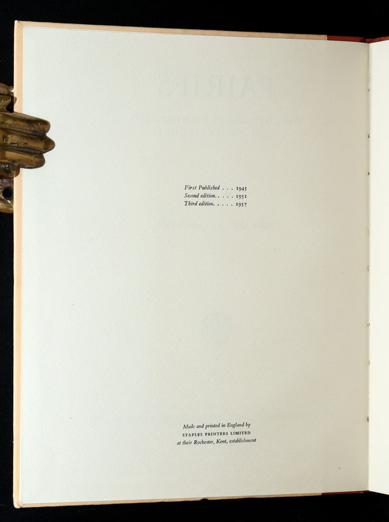 1957 Rare Book - Fairies, The Cottingley Photographs by Edward L. Gardner