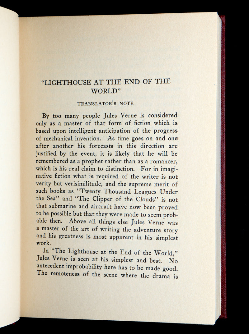 1924 Rare First US Edition - Jules Verne, The Lighthouse at the End of the World