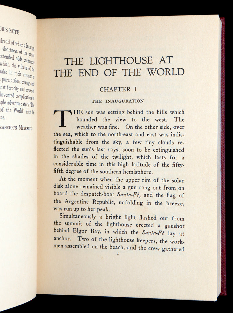 1924 Rare First US Edition - Jules Verne, The Lighthouse at the End of the World