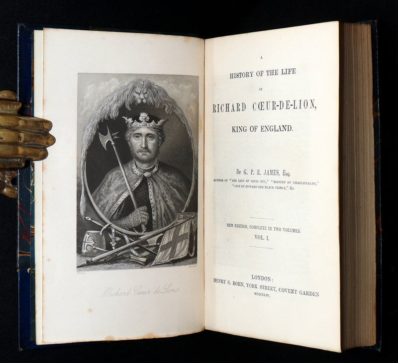 1854 Rare Book Set - History of the Life of Richard Cœur-de-Lion King of England