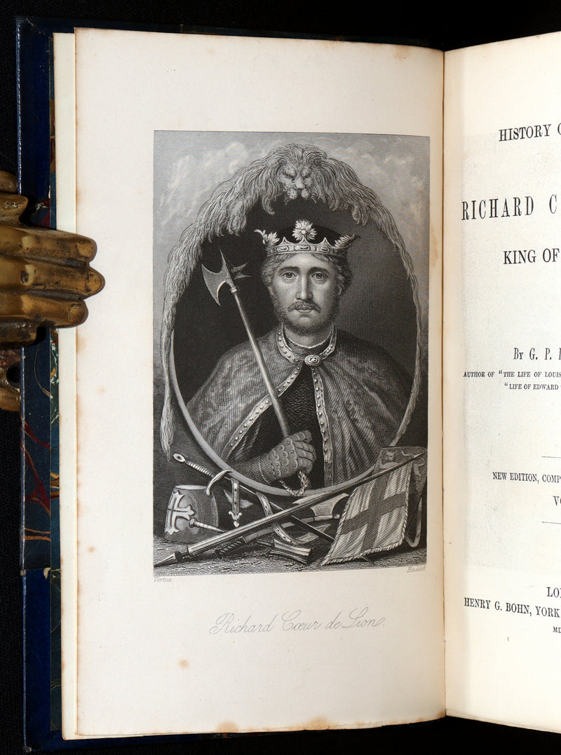 1854 Rare Book Set - History of the Life of Richard Cœur-de-Lion King of England