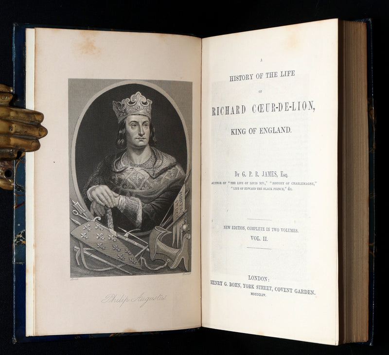 1854 Rare Book Set - History of the Life of Richard Cœur-de-Lion King of England
