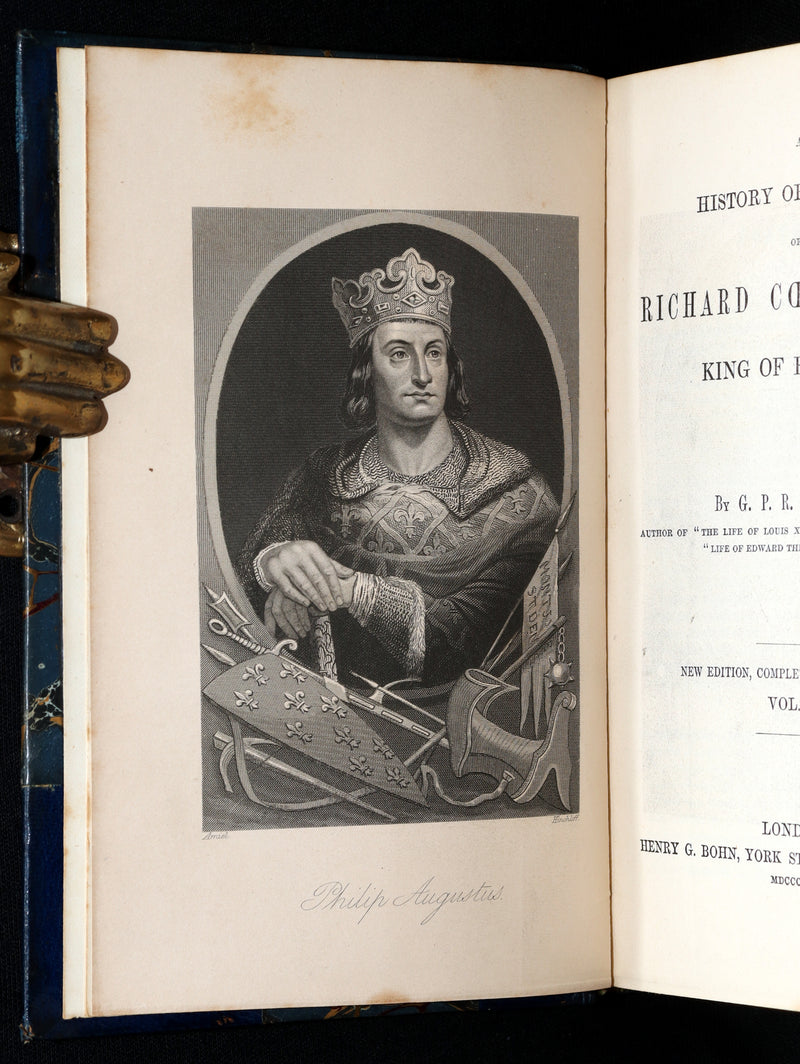 1854 Rare Book Set - History of the Life of Richard Cœur-de-Lion King of England
