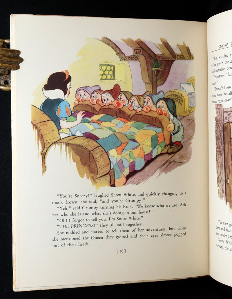 1938 Scarce  1stED with Dust Jacket - Walt Disney Snow White and the Seven Dwarfs