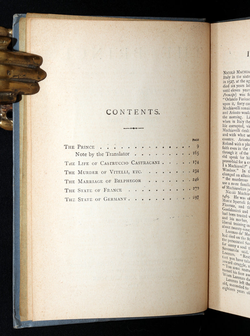 1893 Rare Book - The Prince From the Italian of Nicolo Michiavelli