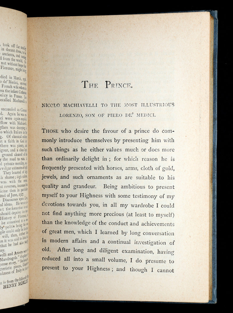 1893 Rare Book - The Prince From the Italian of Nicolo Michiavelli