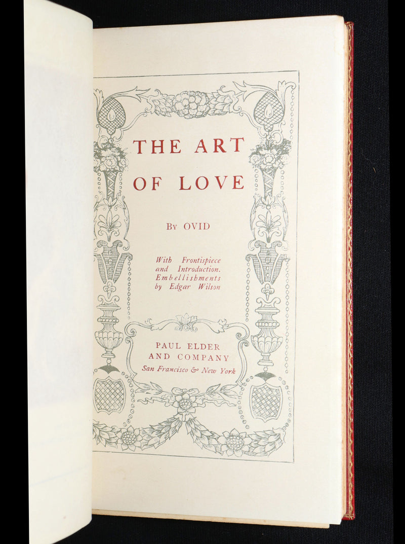 1910 Scarce Book bound by Root - Ovid's Art and Remedy of Love