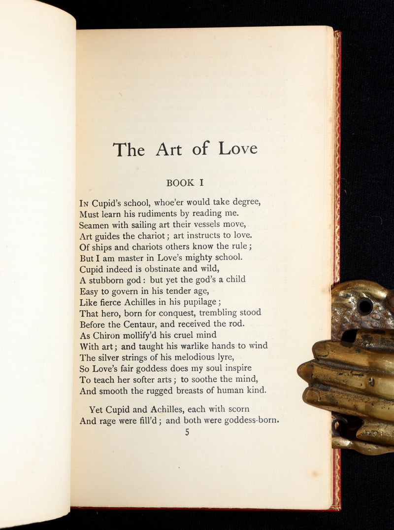 1910 Scarce Book bound by Root - Ovid's Art and Remedy of Love