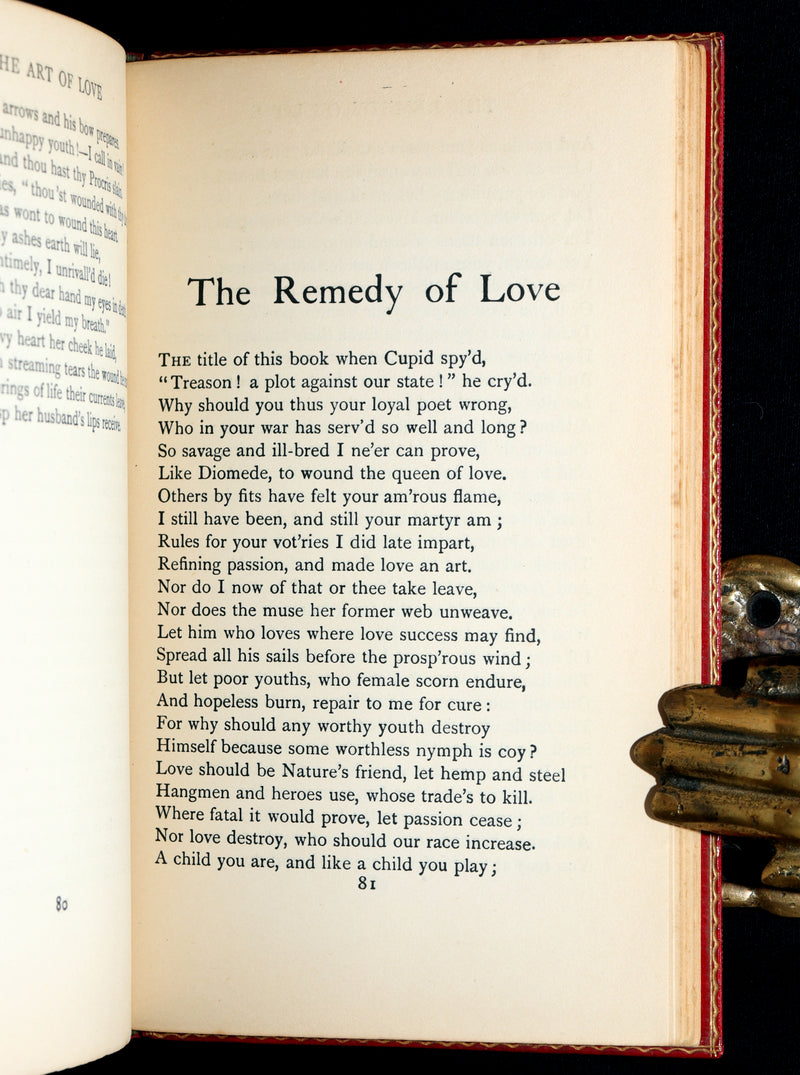 1910 Scarce Book bound by Root - Ovid's Art and Remedy of Love