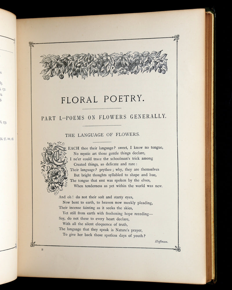 1877 Rare Floriography Book -  Floral Poetry and the Language of Flowers
