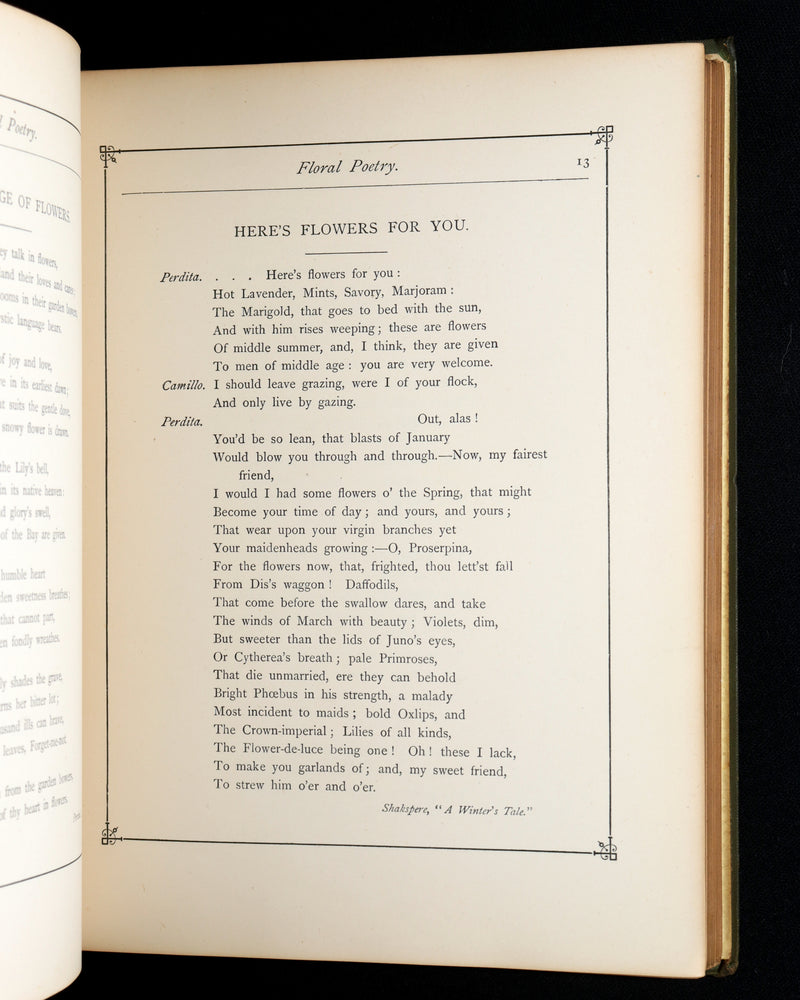 1877 Rare Floriography Book -  Floral Poetry and the Language of Flowers