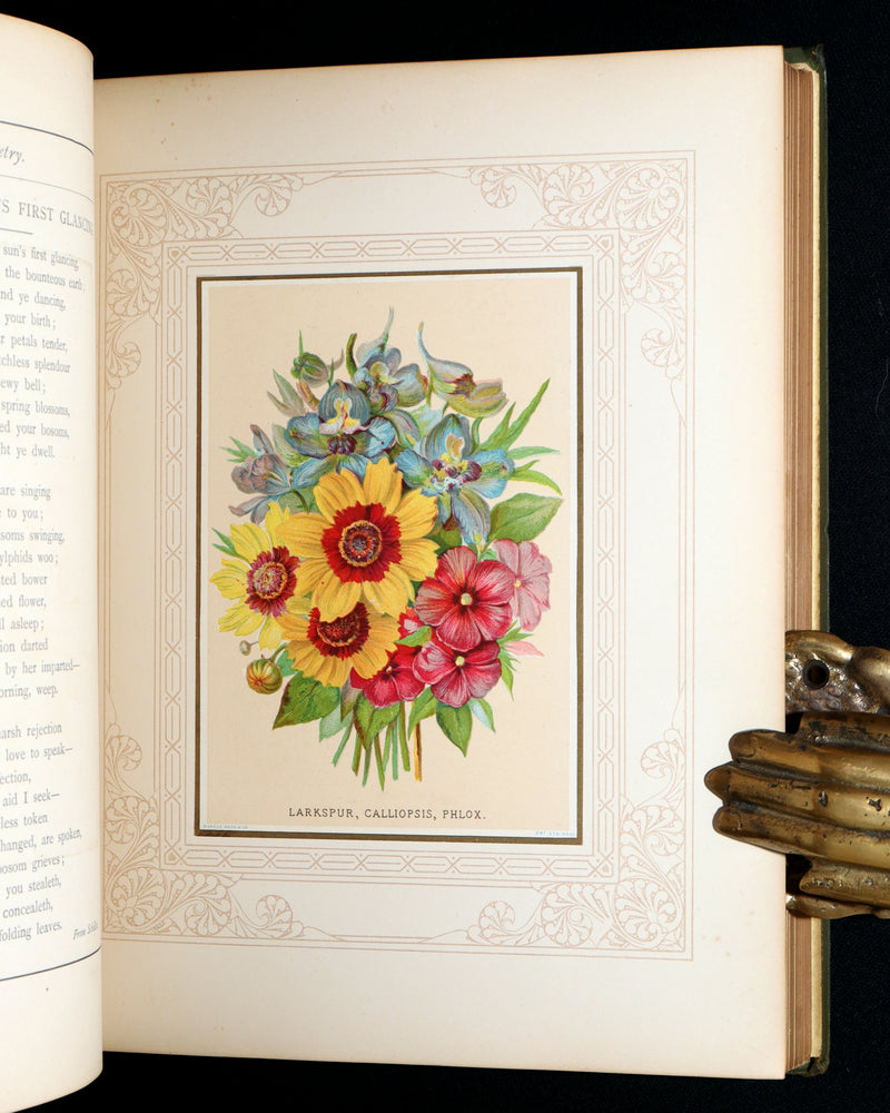 1877 Rare Floriography Book -  Floral Poetry and the Language of Flowers