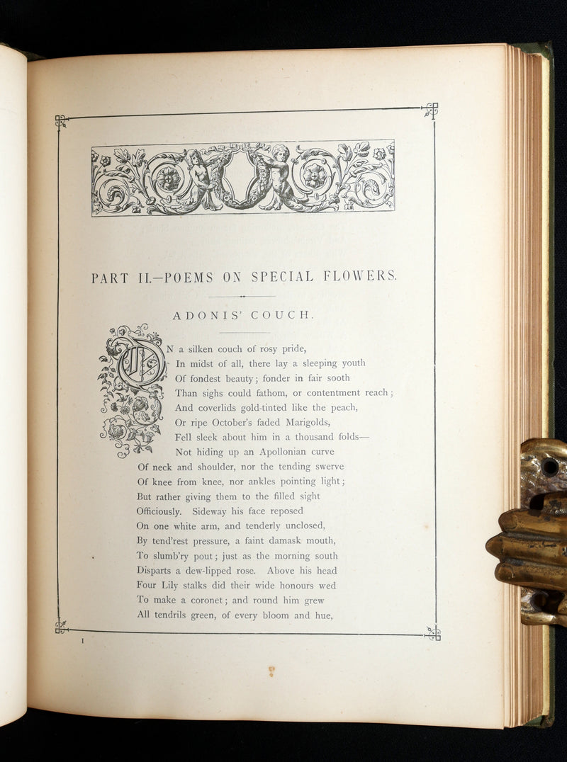 1877 Rare Floriography Book -  Floral Poetry and the Language of Flowers