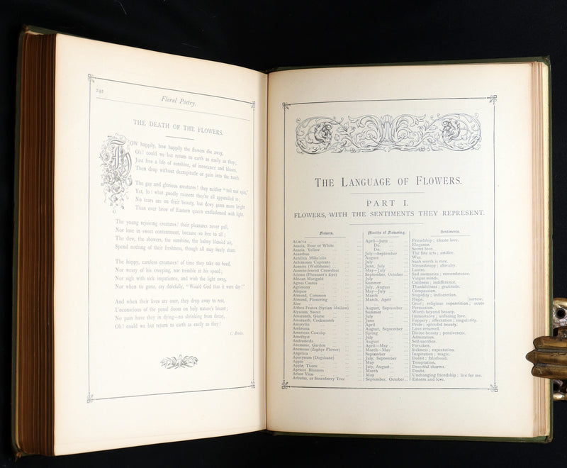 1877 Rare Floriography Book -  Floral Poetry and the Language of Flowers