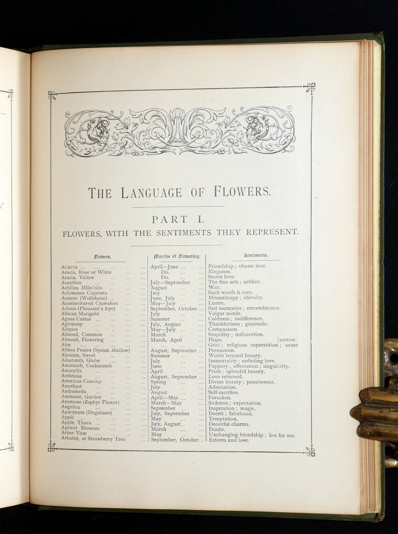 1877 Rare Floriography Book -  Floral Poetry and the Language of Flowers