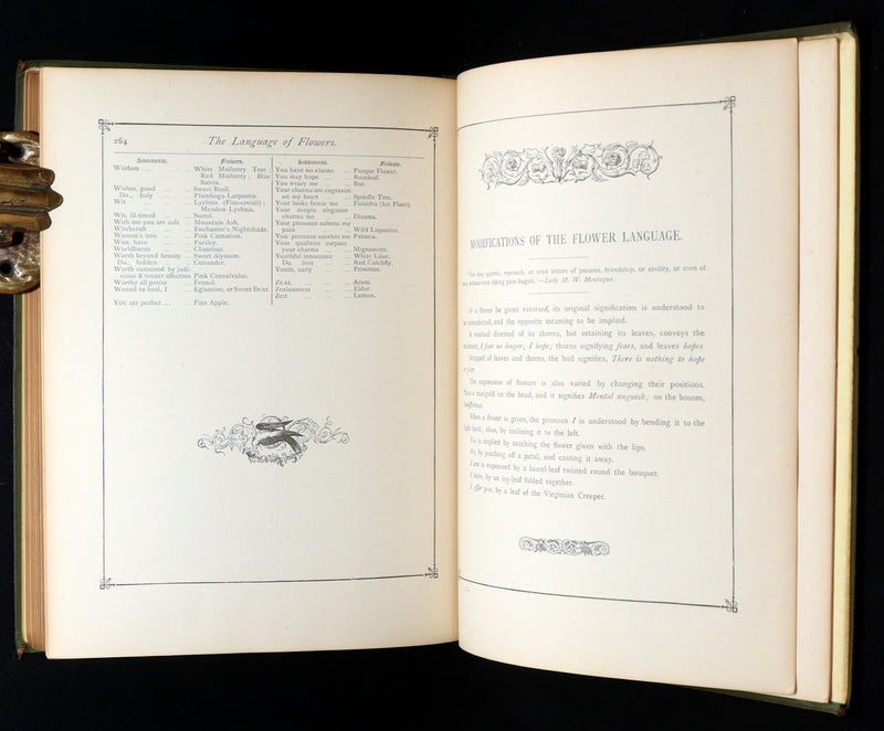 1877 Rare Floriography Book -  Floral Poetry and the Language of Flowers