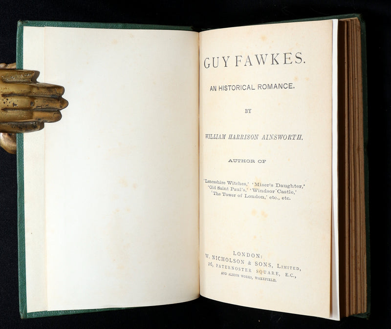 1880 Rare Book - Guy Fawkes, or the Gunpowder Treason by W. H. Ainsworth