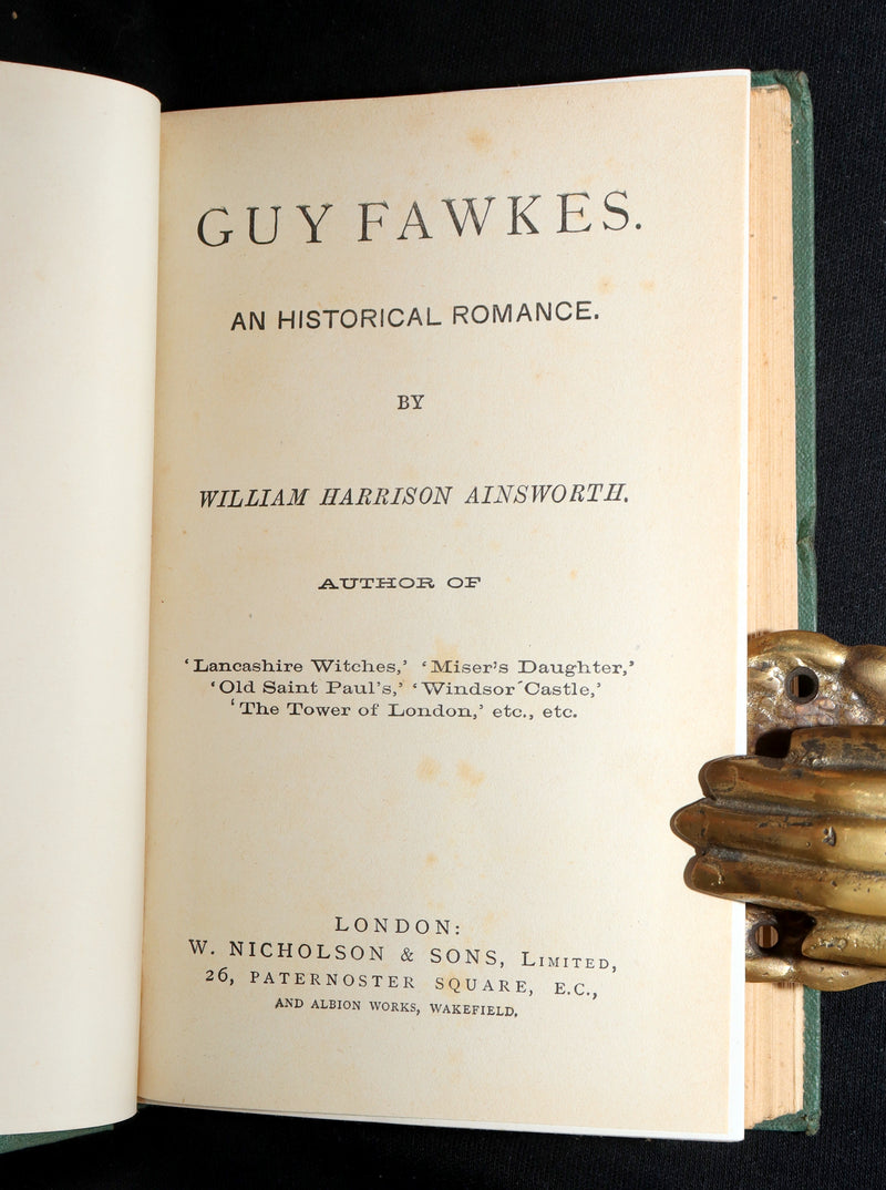 1880 Rare Book - Guy Fawkes, or the Gunpowder Treason by W. H. Ainsworth