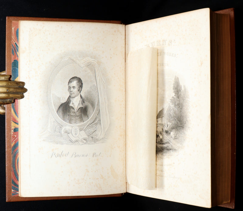 1854 Rare Book - The Complete Works of Robert Burns, Poems, Illustrated