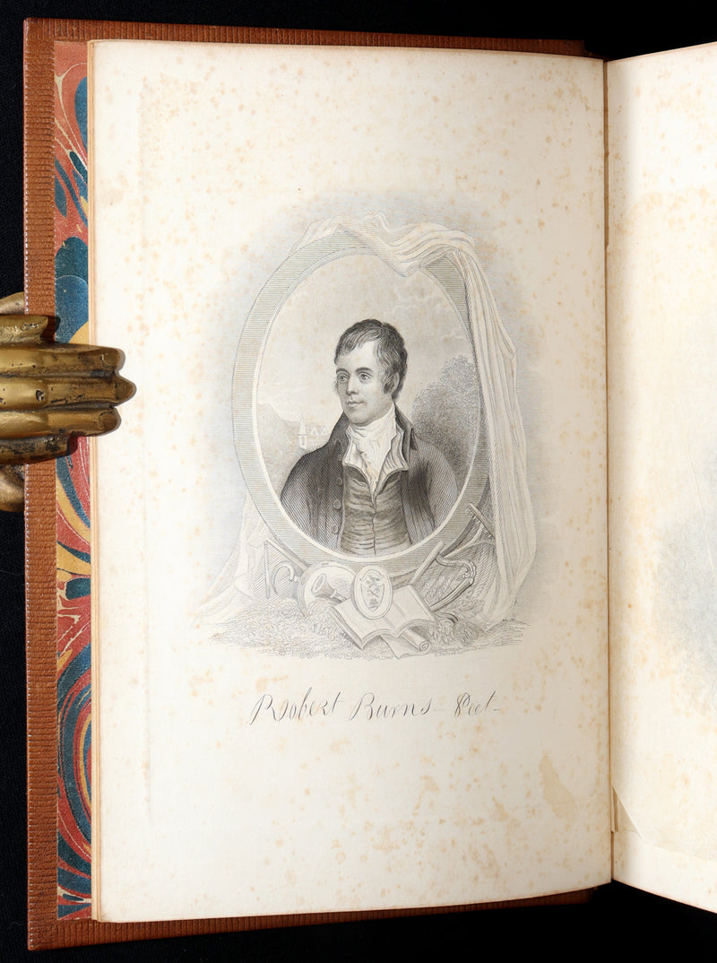 1854 Rare Book - The Complete Works of Robert Burns, Poems, Illustrated