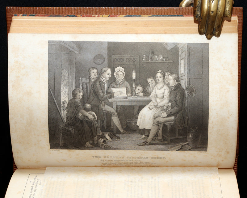 1854 Rare Book - The Complete Works of Robert Burns, Poems, Illustrated