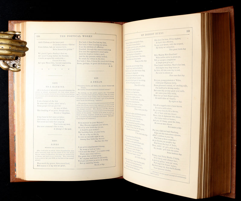 1854 Rare Book - The Complete Works of Robert Burns, Poems, Illustrated