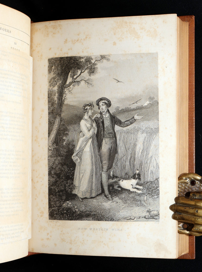1854 Rare Book - The Complete Works of Robert Burns, Poems, Illustrated