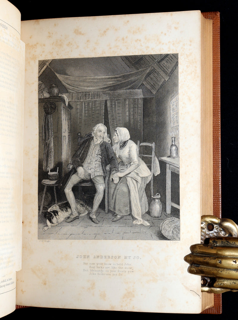 1854 Rare Book - The Complete Works of Robert Burns, Poems, Illustrated