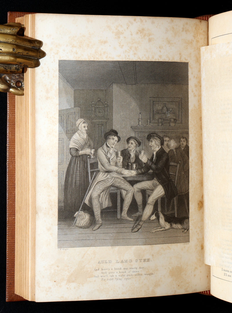 1854 Rare Book - The Complete Works of Robert Burns, Poems, Illustrated